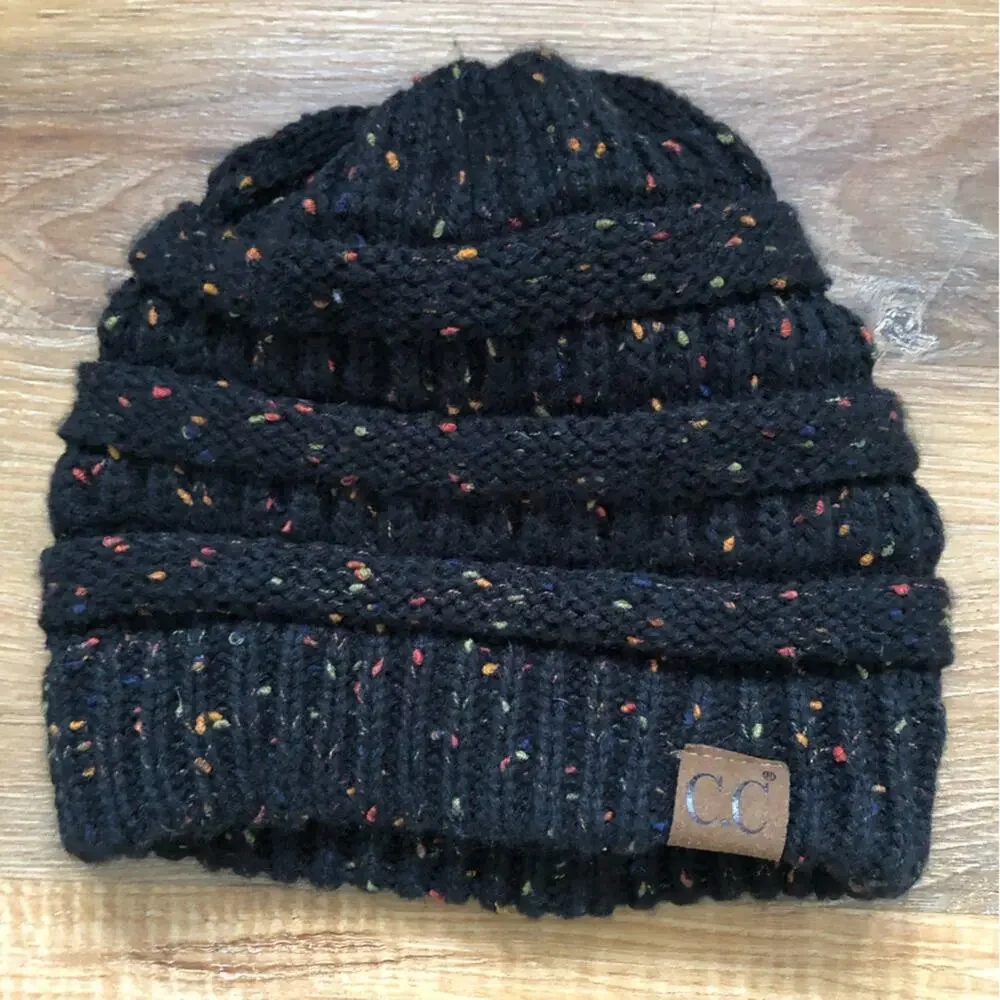 C.C Flecked Beanie and Matching Gloves